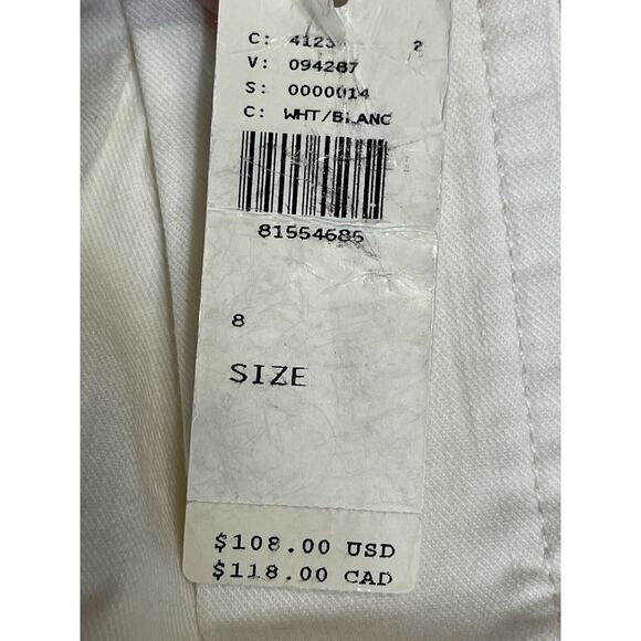 Anthropologie Maeve Pants Womens 8 Ivory The Colette Casual High Waist Adult NWT - Picture 8 of 14